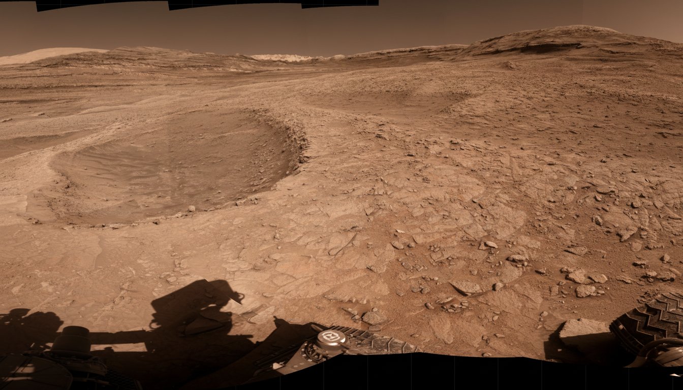 Nejnovější panorama z Marsu: Co vyfotilo vozítko Curiosity v kráteru Gale?