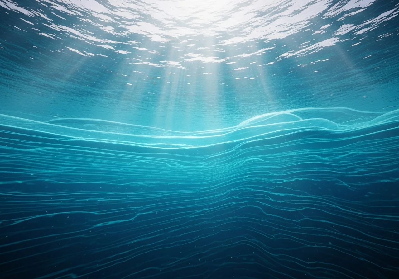 AI obrázek ilustrující akumulaci přebytečné energie v oceánech