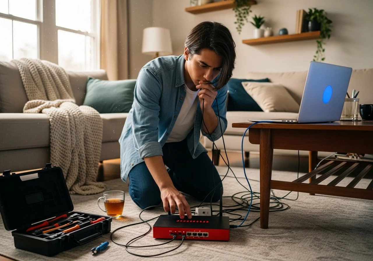 Ilustrační obrázek: oprava routeru