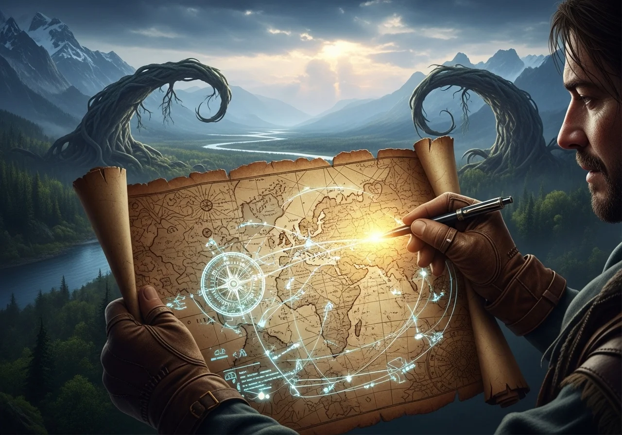 Ilustrační obrázek: Stará mapa plná chyb