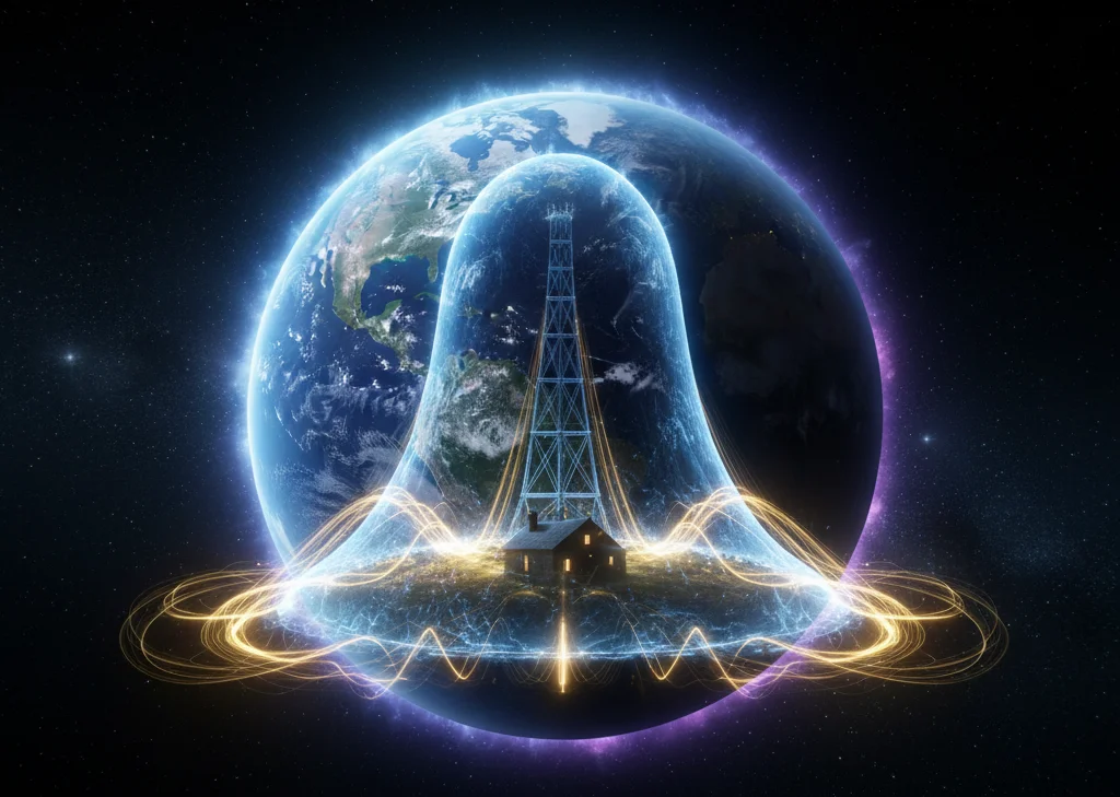 AI vizualizace: věž Wardenclyffe