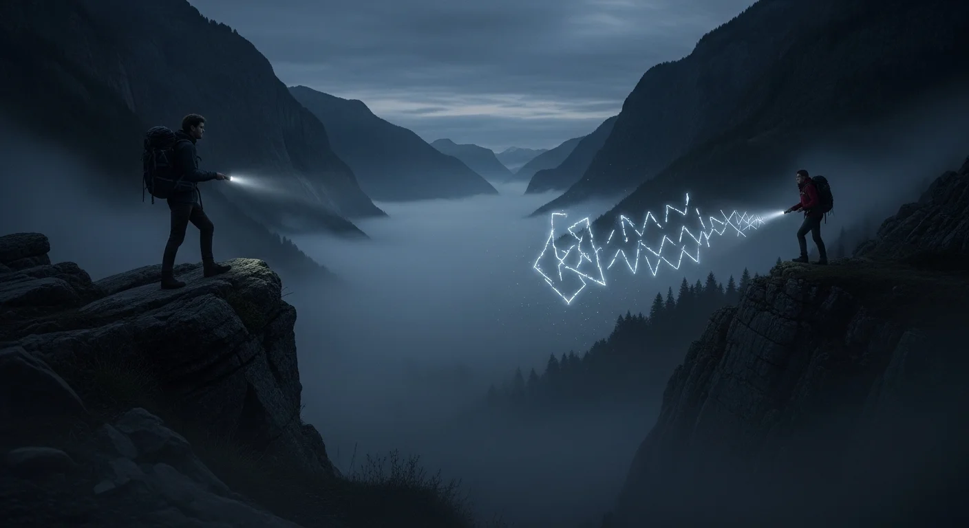 Komplikovaná komunikace skrz baterku