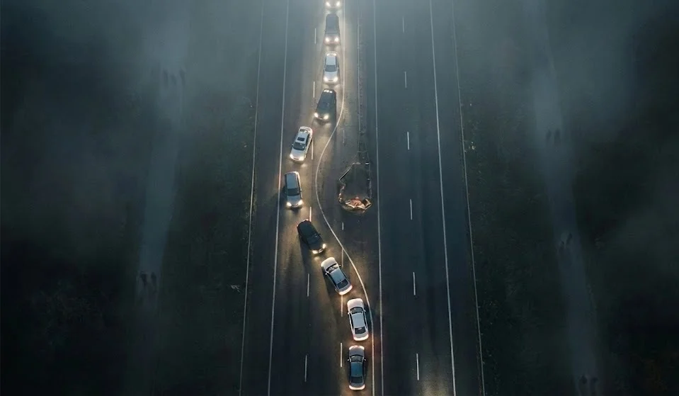 Objezd překážky na silnici