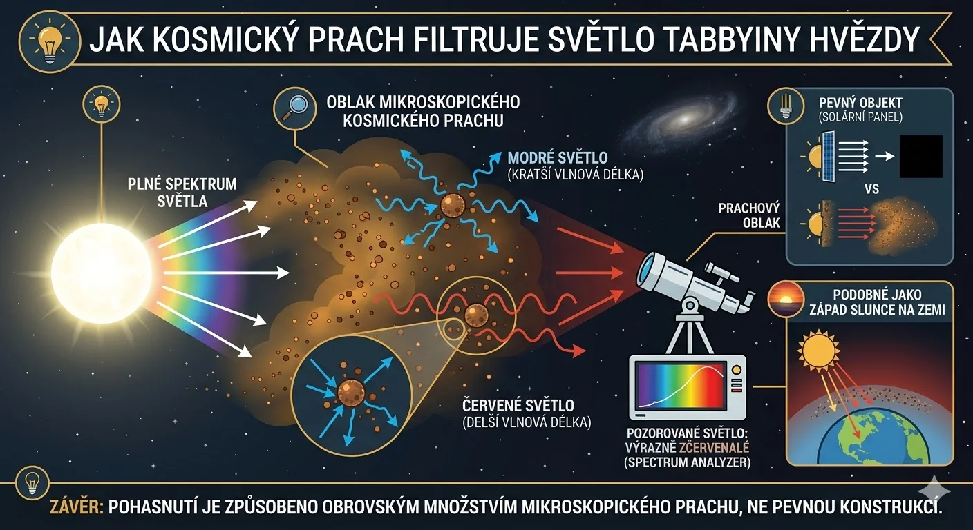 Kosmický prach a světlo: Pravda se skrývá v barvách