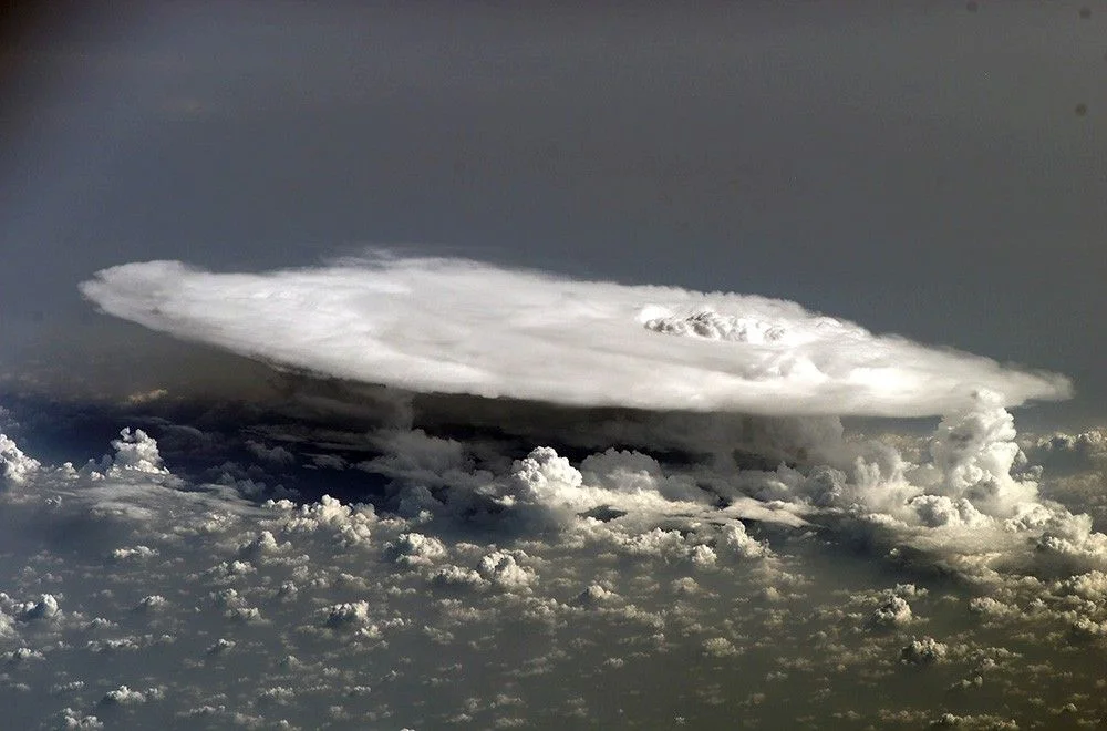 Cumulonimbus nad Afrikou - zdroj: NASA, foceno z ISS